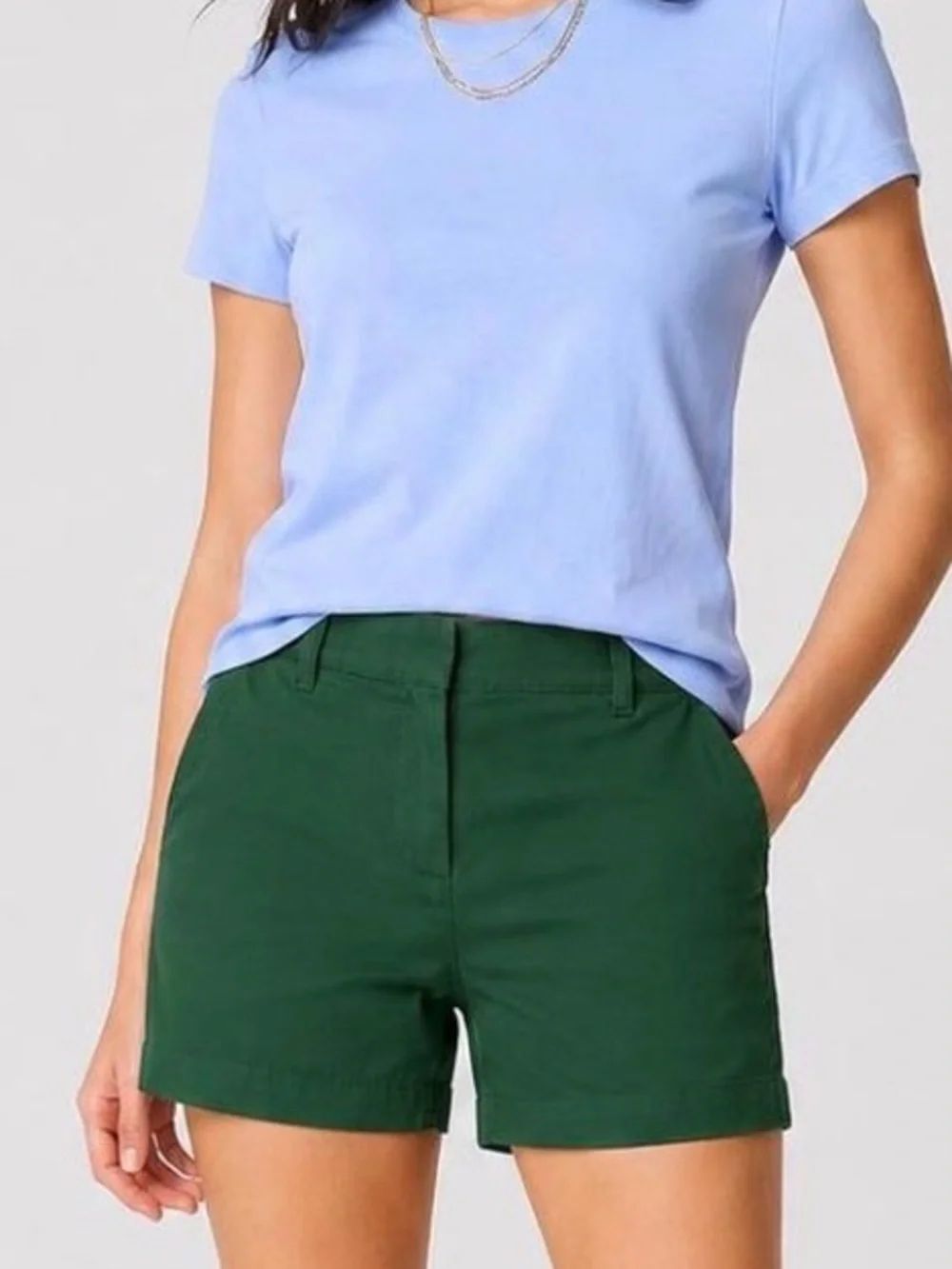 J.Crew Dark Green Cotton Bermuda Shorts 4.5” inseam 8